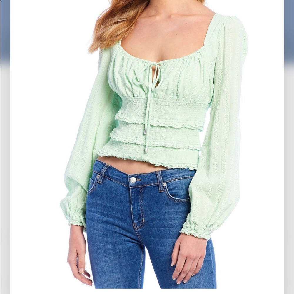Free People Lolita Top- Green